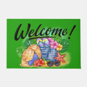 Willkommen am Strand Fußmatte (Vorderseite)