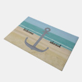 Willkommen an Bord, Anchor Beach Wassertüren Fußmatte (Schrägansicht)