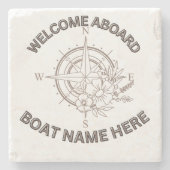 Willkommen an Bord der Cushions Steinuntersetzer (Vorderseite)