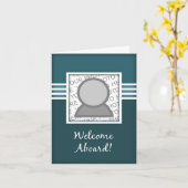 Willkommen an Bord der Fotokarte Karte (Gelbe Blume)