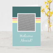 Willkommen an Bord der Fotokarte Karte (Gelbe Blume)