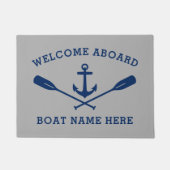 Willkommen an Bord der Nautic Anchor Crossed Oars Fußmatte (Vorderseite)