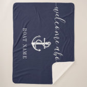 Willkommen an Bord der Nautical Anchor Name Navy B Sherpadecke (Vorderseite)