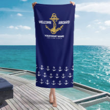 Willkommen an Bord der Nautical Navy Blue & Gold B