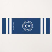 Willkommen an Bord der nautischen Marine blau-weiß Yogamatte (Vorderseite (Horizontal))