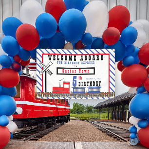 Willkommen an Bord des 5. Geburtstags-Express-Zuge Banner