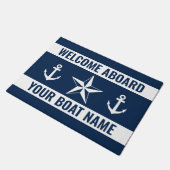 Willkommen an Bord des benutzerdefinierten Schiffs Fußmatte (Schrägansicht)