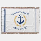 Willkommen an Bord des Bootes Name Anchor Gold Lau Decke (Vorderseite)