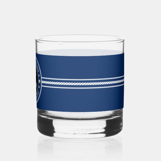 Willkommen an Bord des Bootes Name Anchor Rope Sta Whiskyglas (Rückseite)