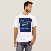 Willkommen an Bord des Bootes Name Segelschiff The T-Shirt (Vorne ganz)