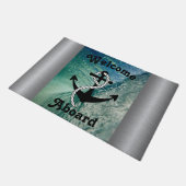 Willkommen an Bord des Meeres Fußmatte (Schrägansicht)