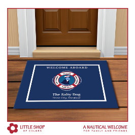 Willkommen an Bord des Nautical Sailor Dog Fußmatte