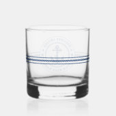 Willkommen an Bord des Schiffes Name Stilvolle Ank Whiskyglas (Rückseite)