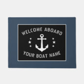 Willkommen an Bord des Schiffes Name Vintag Ankers Fußmatte (Vorderseite)