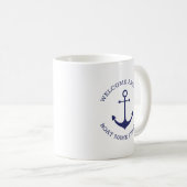 Willkommen an Bord eines benutzerdefinierten Schif Kaffeetasse (VorderseiteRechts)