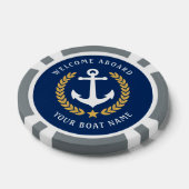 Willkommen an Bord Ihres Bootes Name Nautic Style Pokerchips (Einzeln)