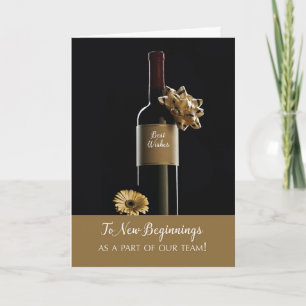 Willkommen an Bord mit dem Team Wine Bottle Karte