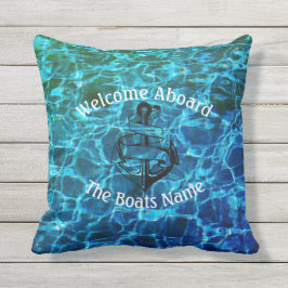 Willkommen an Bord mit personalisiertem Kissen