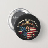 Willkommen an der amerikanischen Ostküste am Golf  Button (Vorne & Hinten)