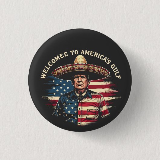 Willkommen an der amerikanischen Ostküste am Golf  Button (Vorderseite)