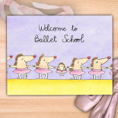Willkommen an der Ballettschule Postkarte