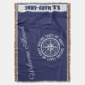 Willkommen an der Spitze der Nautic Custom Throw B Decke (Vorderseite Vertikal)