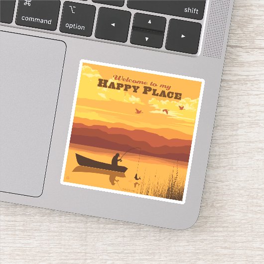 Willkommen an meinem glücklichen Ort Aufkleber (Detail)