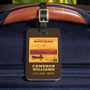 Willkommen an meinem glücklichen Ort Gepäckanhänger