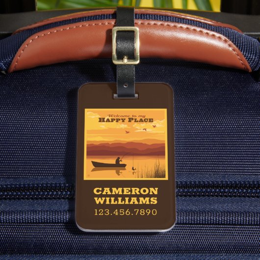 Willkommen an meinem glücklichen Ort Gepäckanhänger (Vorderseite Insitu 2)