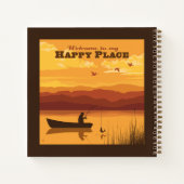 Willkommen an meinem glücklichen Ort Notizblock (Rückseite)