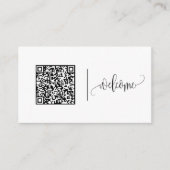 Willkommen | Anpassbare QR-Code- und Logovorlage  Visitenkarte (Vorderseite)