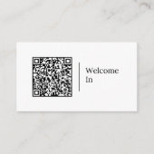 Willkommen | Anpassbarer QR-Code und Logo Visitenkarte (Vorderseite)