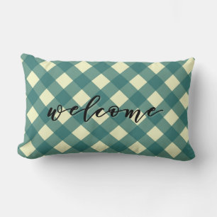WILLKOMMEN - AQUAMARIN GINGHAM LENDENKISSEN