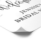 Willkommen, Aquarell Blume blüht Personalisiert Poster (Ecke)