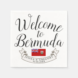 Willkommen auf Bermuda HOCHZEIT IN URLAUBSORT Serviette