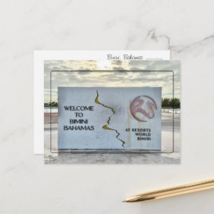 Willkommen auf Bimini Bahamas   Tropische Inselrei Postkarte