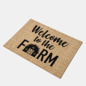 Willkommen auf dem Bauernhof Fußmatte (Schrägansicht)