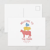 Willkommen auf dem Bauernhof Postkarte (Vorne/Hinten)