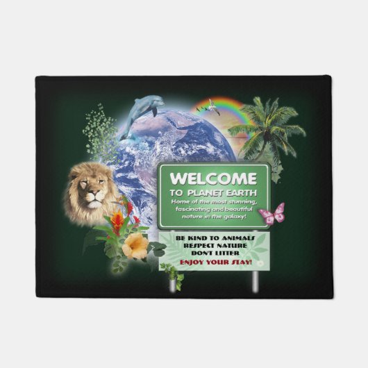 Willkommen auf dem Planeten Erde Fußmatte (Vorderseite)
