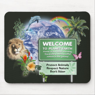 Willkommen auf dem Planeten Erde Mousepad