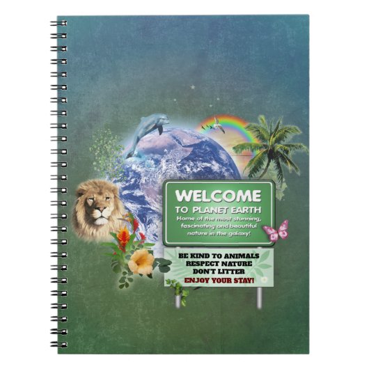 Willkommen auf dem Planeten Erde Notizblock (Vorderseite)
