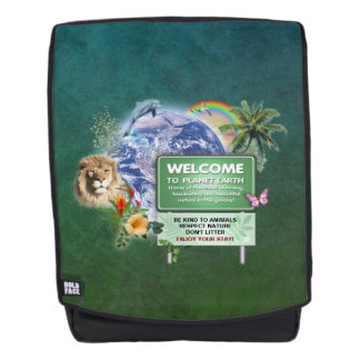 Willkommen auf dem Planeten Erde Rucksack