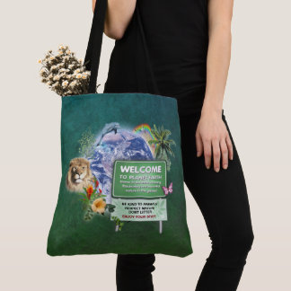 Willkommen auf dem Planeten Erde Tasche