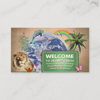 Willkommen auf dem Planeten Erde Visitenkarte