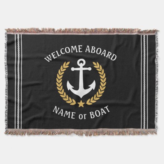 Willkommen auf dem Schiff Name Anchor Gold Laurel Decke (Vorderseite)