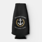 Willkommen auf dem Schiff Name Anchor Gold Laurel Flaschenkühler (Vorderseite)