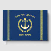 Willkommen auf dem Schiff Name Anchor Laurel Star Gästebuch (Vorderseite)