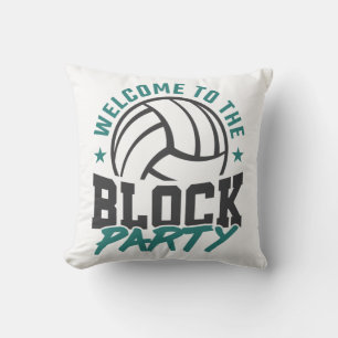Willkommen auf der Blockparty Volleyball Mittelblo Kissen