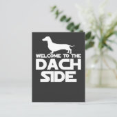 Willkommen auf der Dackel Feiertagspostkarte (Stehend Vorderseite)