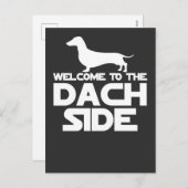 Willkommen auf der Dackel Feiertagspostkarte (Vorne/Hinten)